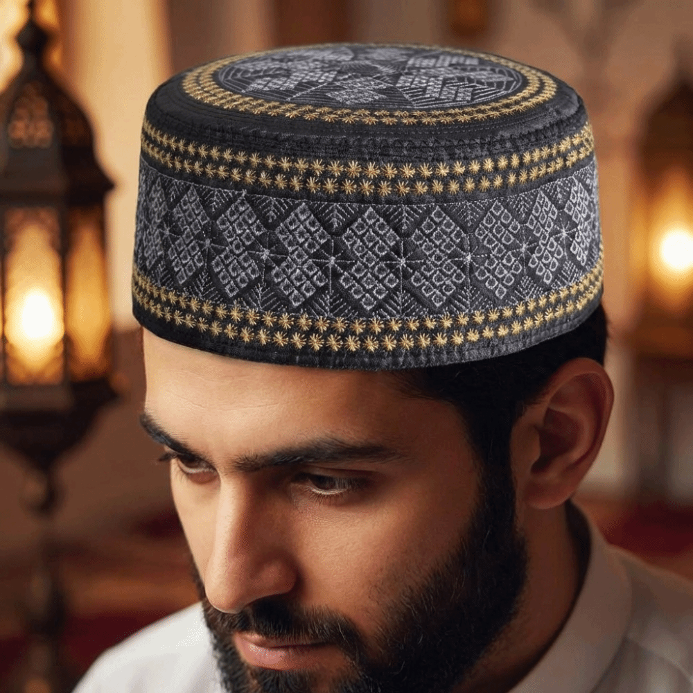 Ethnic Fashion Men - قبعة إسلامية عصرية بنمط عرقي، قبعة
