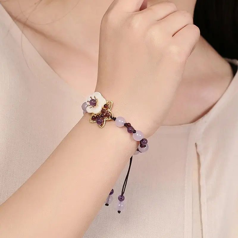 Ethnic Fashion For Ladies - سوار كريستال صيني بأسلوب موري، سوار