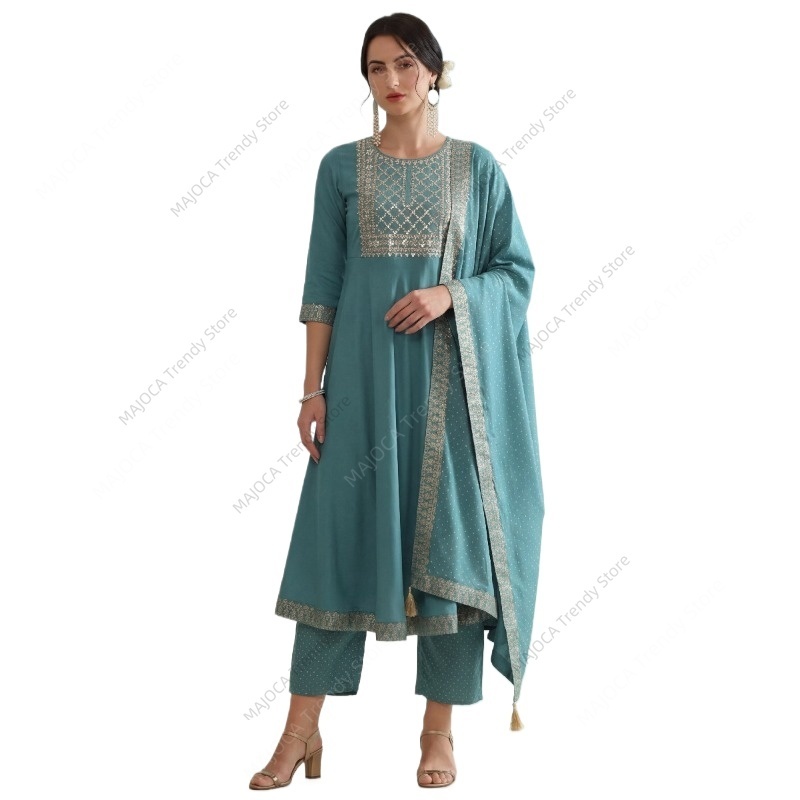 Salwar Kameez Set - طقم نسائي هندي من 3 قطع