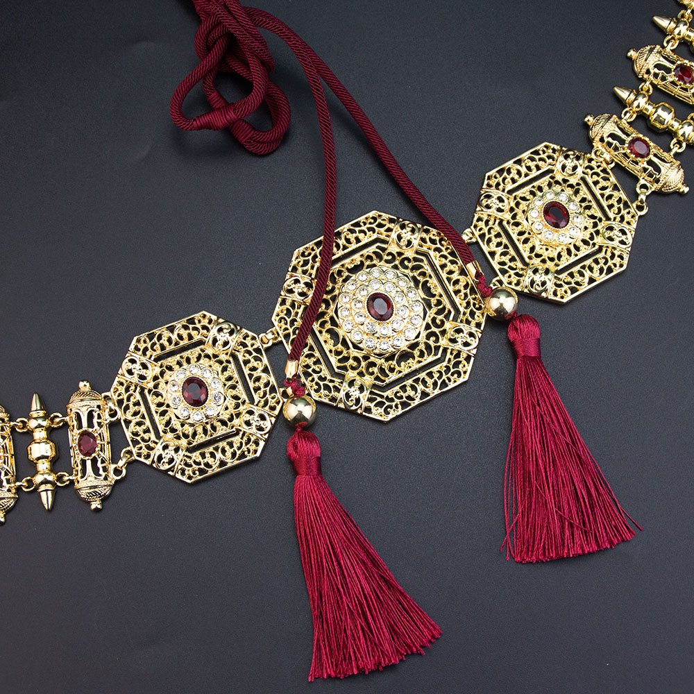 Ethnic Fashion For Ladies - حزام حبل مصنوع يدويًا للنساء ،