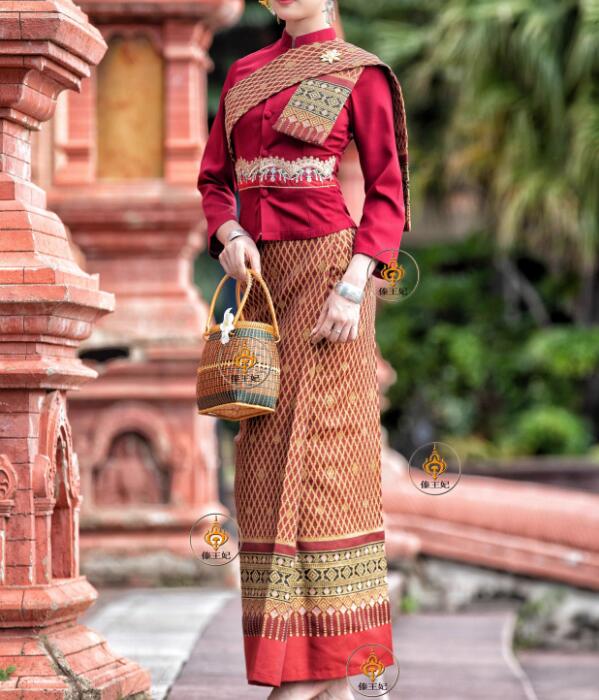 Batik Sarong Wrap - تايلاند فستان المرأة الربيع جنوب شرق