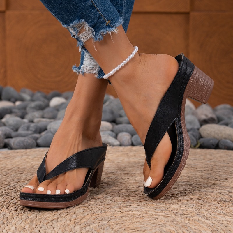 صنادل نسائية عصرية بكعب عالٍ،  - مراجعة Ethnic And Fashion وسعره