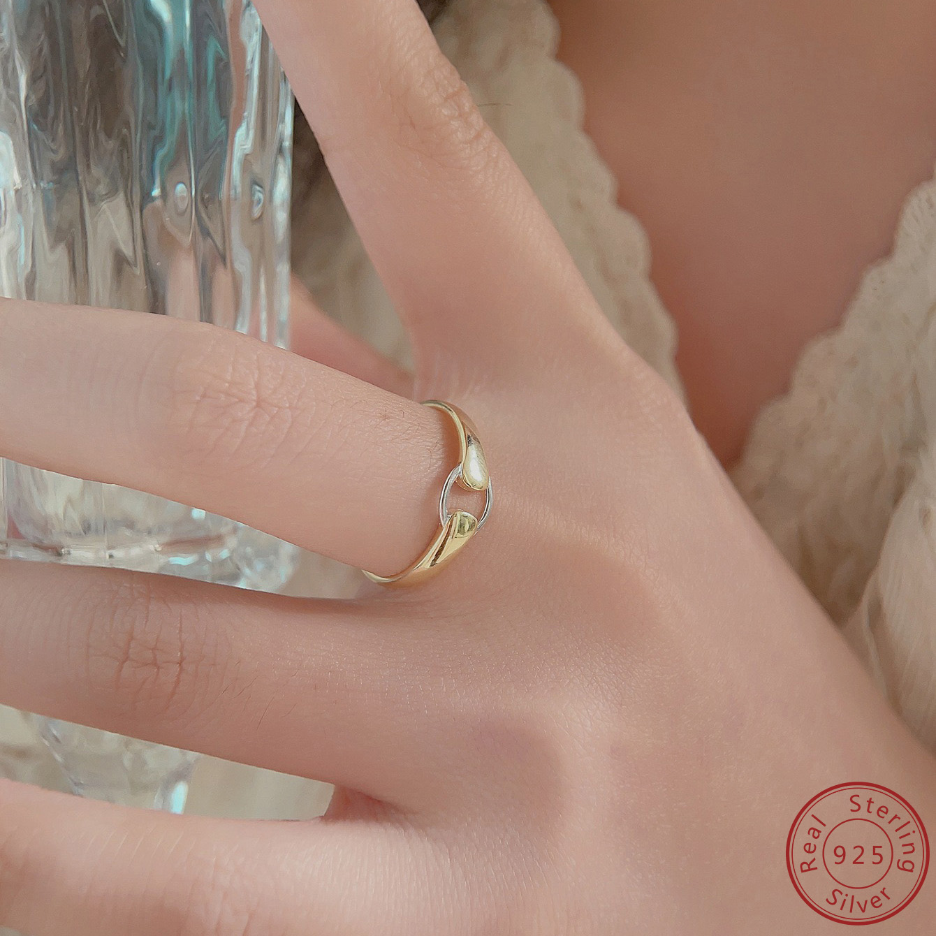 S925 خاتم فضة ذهبي للنساء ، خا - مراجعة Ethnic Fashion Designers وسعره