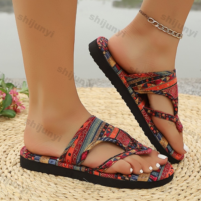Sandales نسائية كبيرة الحجم 20 - مراجعة Ethnic Fashion Women وسعره