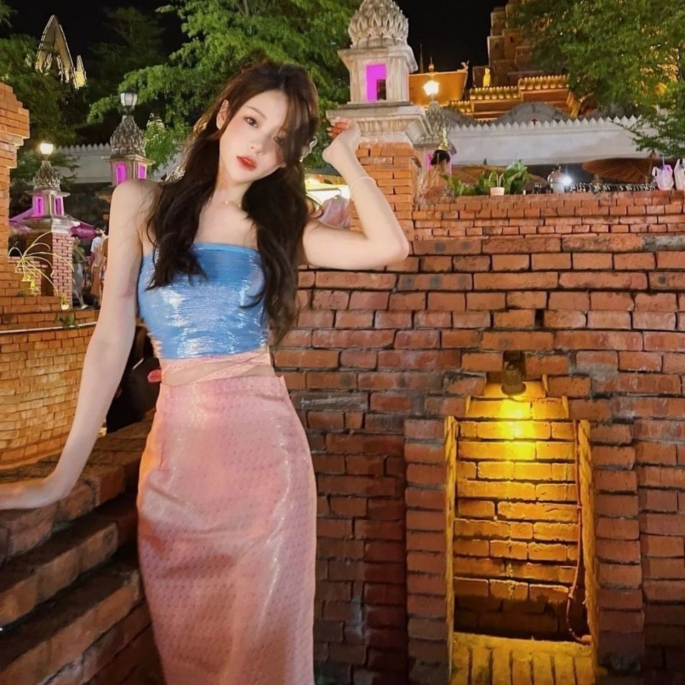 الزي الوطني التايلاندي العرقي  - مراجعة Batik Sarong Wrap وسعره