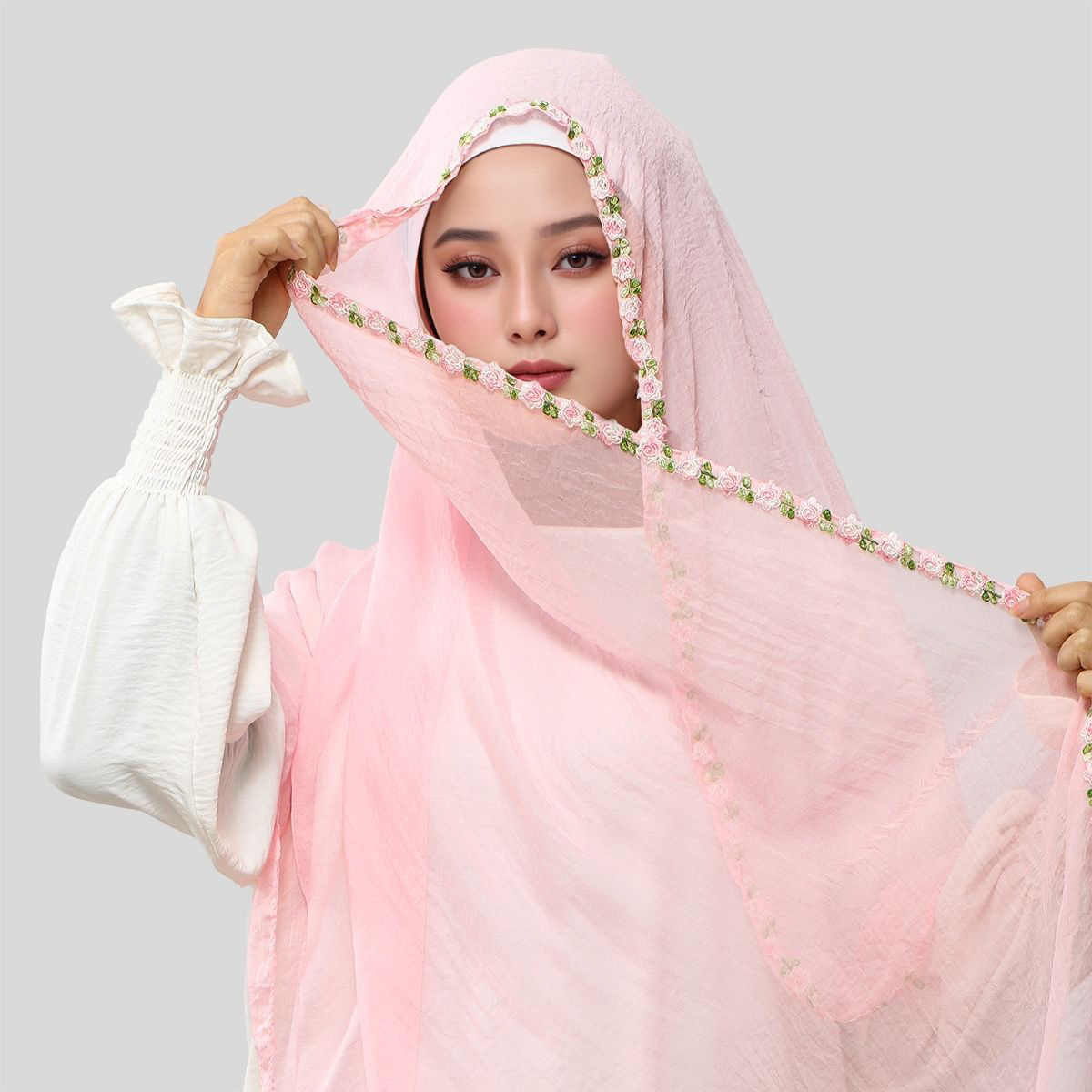 وشاح شيفون طويل جديد بلون سادة - مراجعة Ethnic Fashion For Ladies وسعره