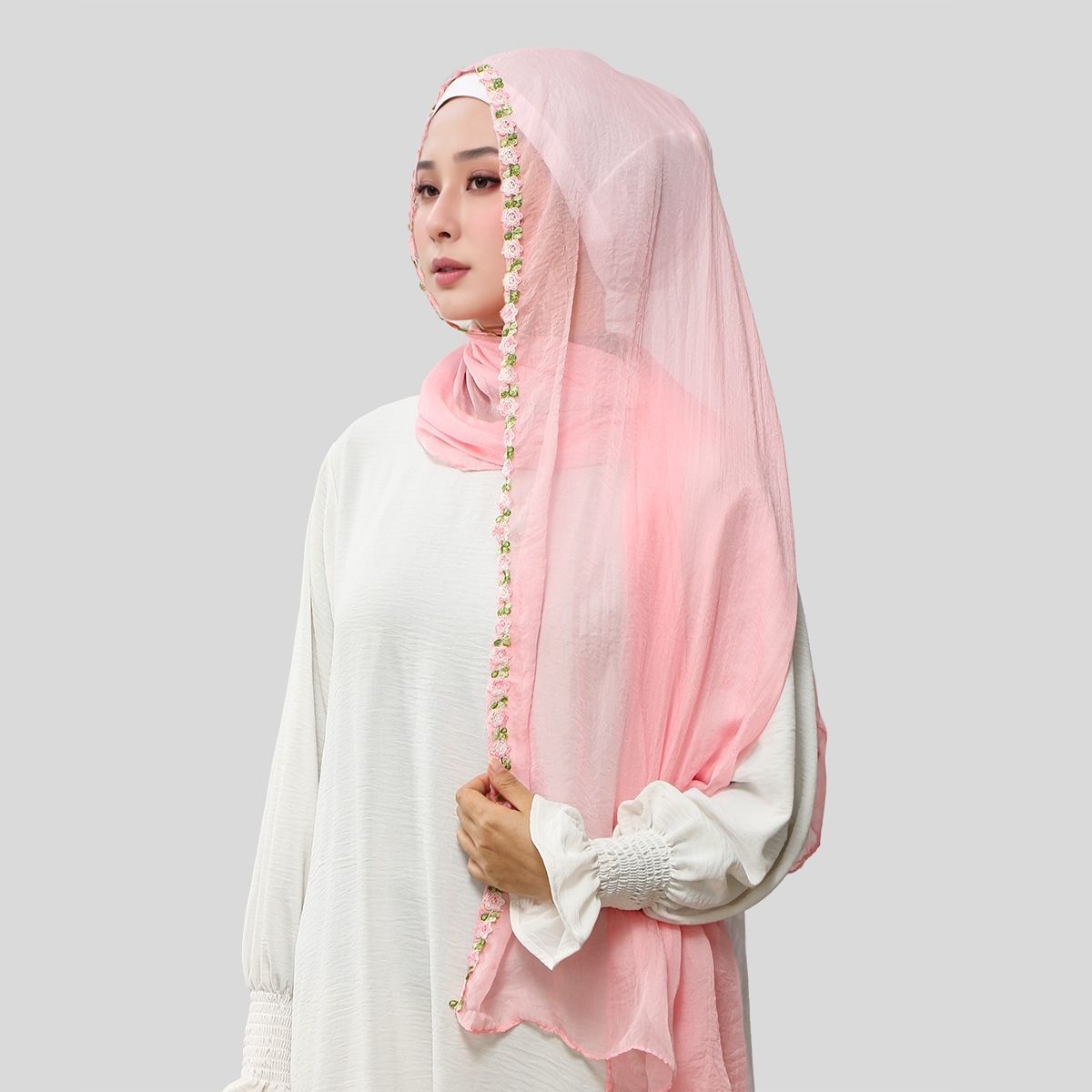 وشاح شيفون طويل جديد بلون سادة - مراجعة Ethnic Fashion For Ladies وسعره