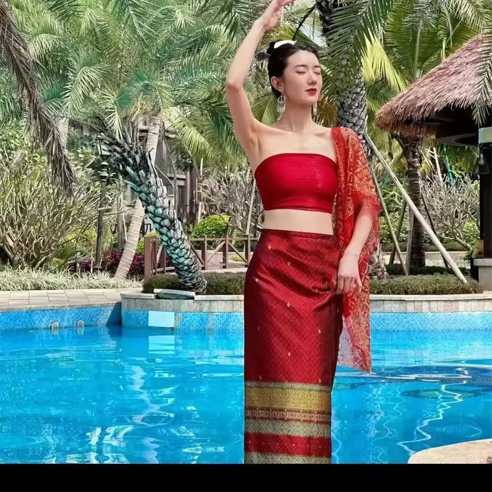 الملابس النسائية تايلاندية الت - مراجعة Batik Sarong Wrap وسعره
